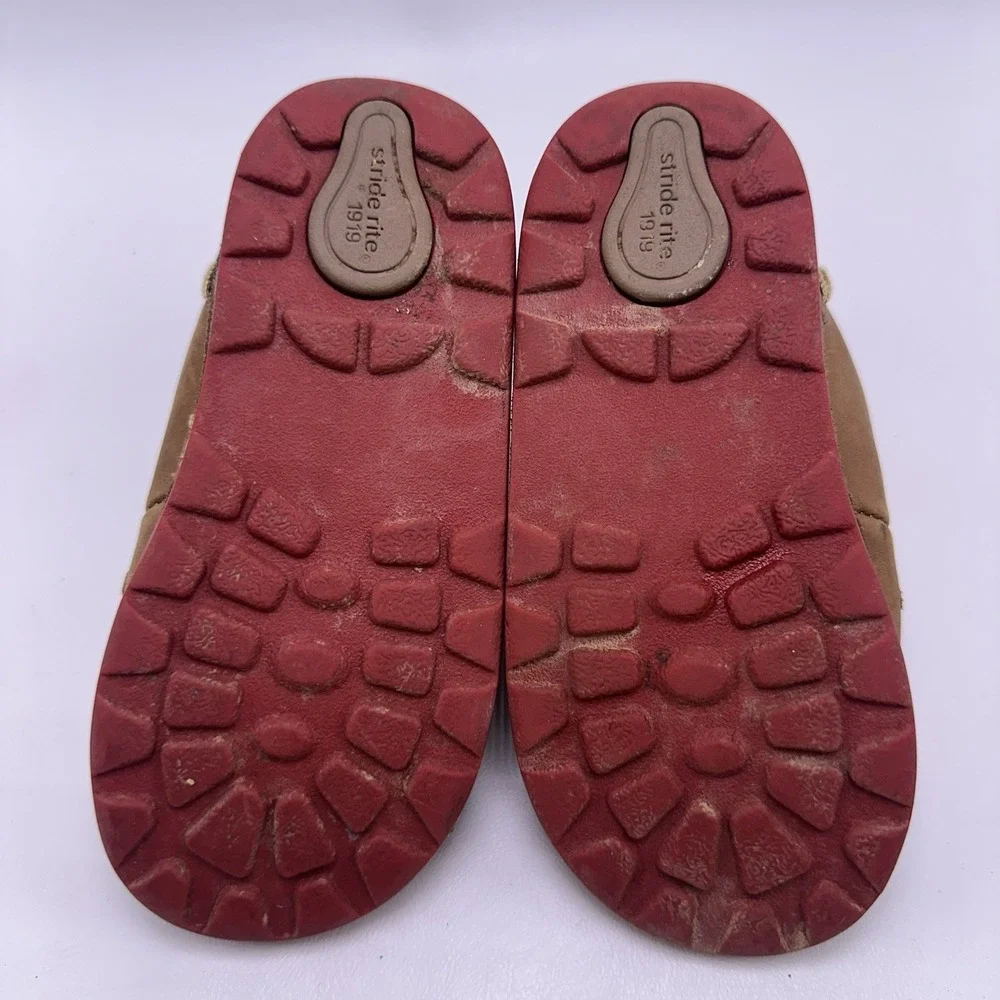 Stride Rite Medallion Bilson Toddler Boys Brown Leather Hiking Boots Size 9.5M